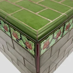 Trad Tiles - "Victorian Green Subway Java Table"