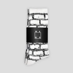 WKND Brick Socks - White / Charcoal / Black