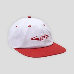 WKND Fishbone 6-Panel Hat - White / Red