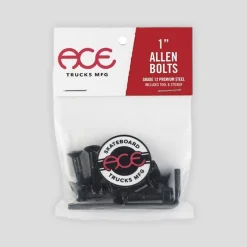 Ace Bolts Skate Hardware - Allen Black - 1.0"