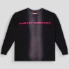 Carpet Company Bleached Woven Sweater - Black / Bleach