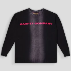 Carpet Company Bleached Woven Sweater - Black / Bleach