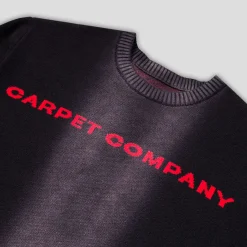 Carpet Company Bleached Woven Sweater - Black / Bleach