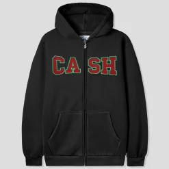 Cash Only Campus Zip-Thru Hood - Washed Black