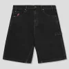 Cash Only Records Denim Shorts - Black