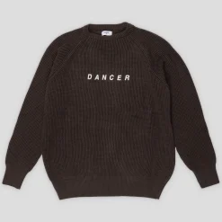 Dancer Logo Cotton Knit - Brown