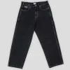 Hoddle 16 Ounce Ranger Jean - Faded Black / White Contrast Stitch