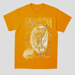HODDLE "GLOBE" TEE ORANGE