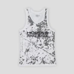 Hoddle Hardware Ribbed Singlet - White Paint