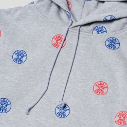 Hoddle Jeans Dot Logo Hoodie - Grey