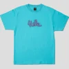 HODDLE "LOOPY LOGO" TEE BABY BLUE