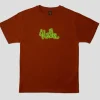 HODDLE "LOOPY LOGO" TEE BROWN