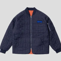 Hoddle M1 Reversible Bomber Jacket - Navy / Safety Orange