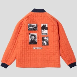 Hoddle M1 Reversible Bomber Jacket - Navy / Safety Orange