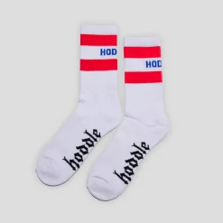 Hoddle Old English Socks - White