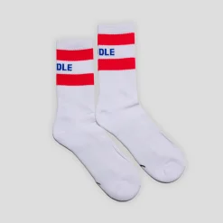 Hoddle Old English Socks - White