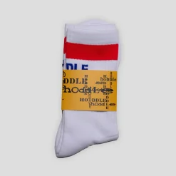 Hoddle Old English Socks - White