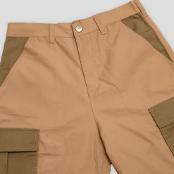 Hoddle Pleated Ripstop Cargo Pants - Tan / Khaki