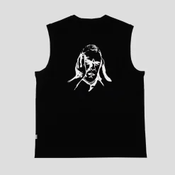 Hoddle Ribbed Vest - Black