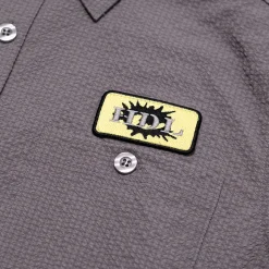 Hoddle Seersucker Short Sleeve Shirt - Grey