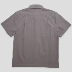 Hoddle Seersucker Short Sleeve Shirt - Grey