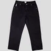 Hoddle Sonas Jeans - Black / Red Contrast Stitch