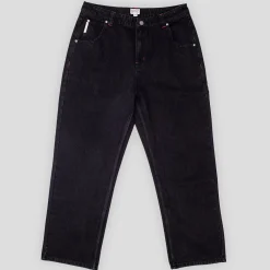 Hoddle Sonas Jeans - Black / Red Contrast Stitch