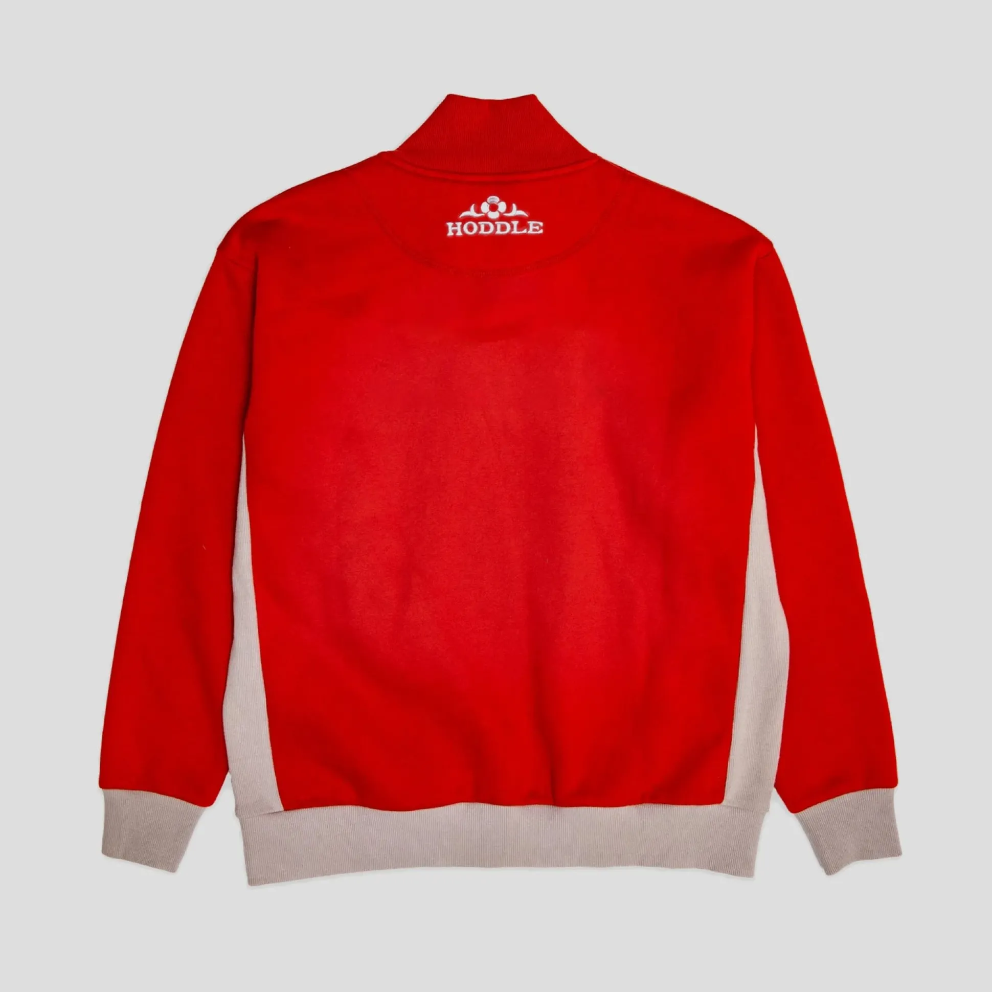 HODDLE "SPURS" QUARTER ZIP PULLOVER RED