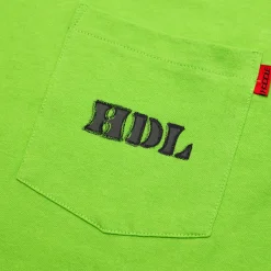 Hoddle Thunderdome Pocket Tee - Lime Green