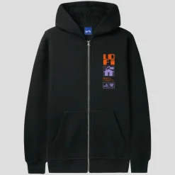 Lo-Fi Basic Parts Zip-Thru Hood - Black