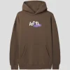 Lo-Fi Paint Logo Pullover Hood - Washed Brown