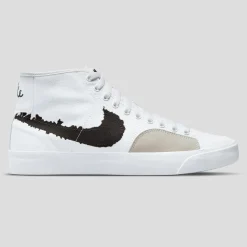 NIKE SB "BLAZER COURT MID PRM" WHITE/BLACK