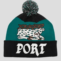 Pass~Port Antler Pom Beanie - Black / Teal