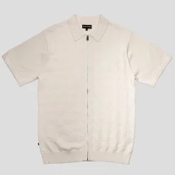 Pass~Port Brasco Zip Short Sleeve Knit - Cream
