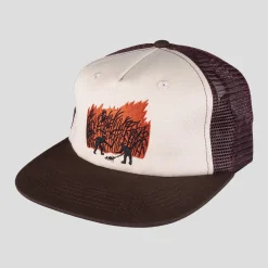 Pass~Port Brush Fire Workers Trucker Cap - Chocolate / Off White