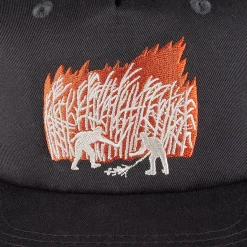 Pass~Port Brush Fire Workers Trucker Cap - Tar / Off White