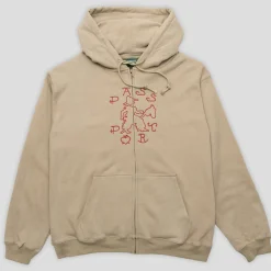 Pass~Port Cowpoke Organic Fleece Zip Hoodie - Khaki