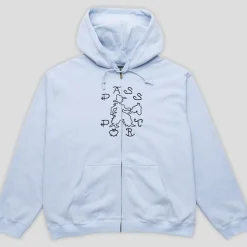 Pass~Port Cowpoke Organic Fleece Zip Hoodie - Powder Blue