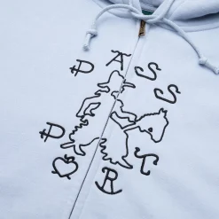 Pass~Port Cowpoke Organic Fleece Zip Hoodie - Powder Blue
