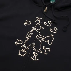 Pass~Port Cowpoke Organic Fleece Zip Hoodie - Black