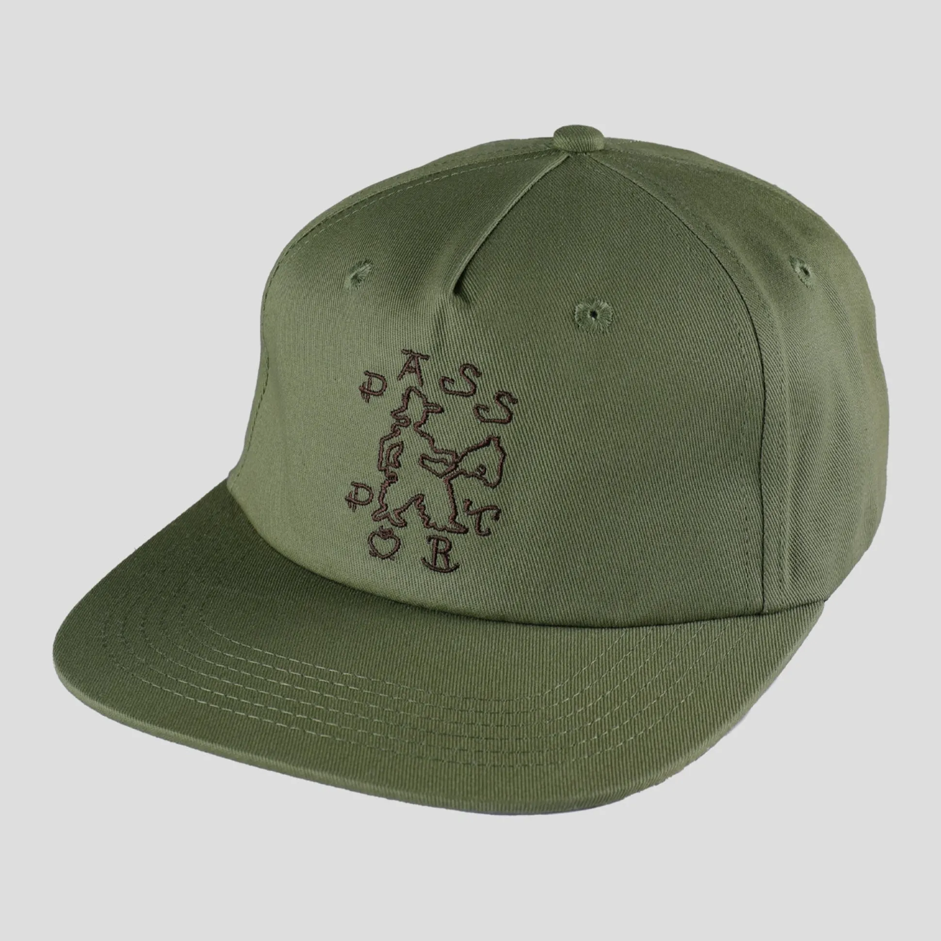 Pass~Port Cowpoke Workers Cap - Military Green