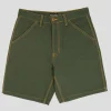 PASS~PORT "DIGGERS CLUB" SHORTS OLIVE - CONTRAST STITCH