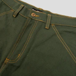 PASS~PORT "DIGGERS CLUB" SHORTS OLIVE - CONTRAST STITCH