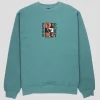 Pass~Port Dine Em' Sweater - Washed Out Teal