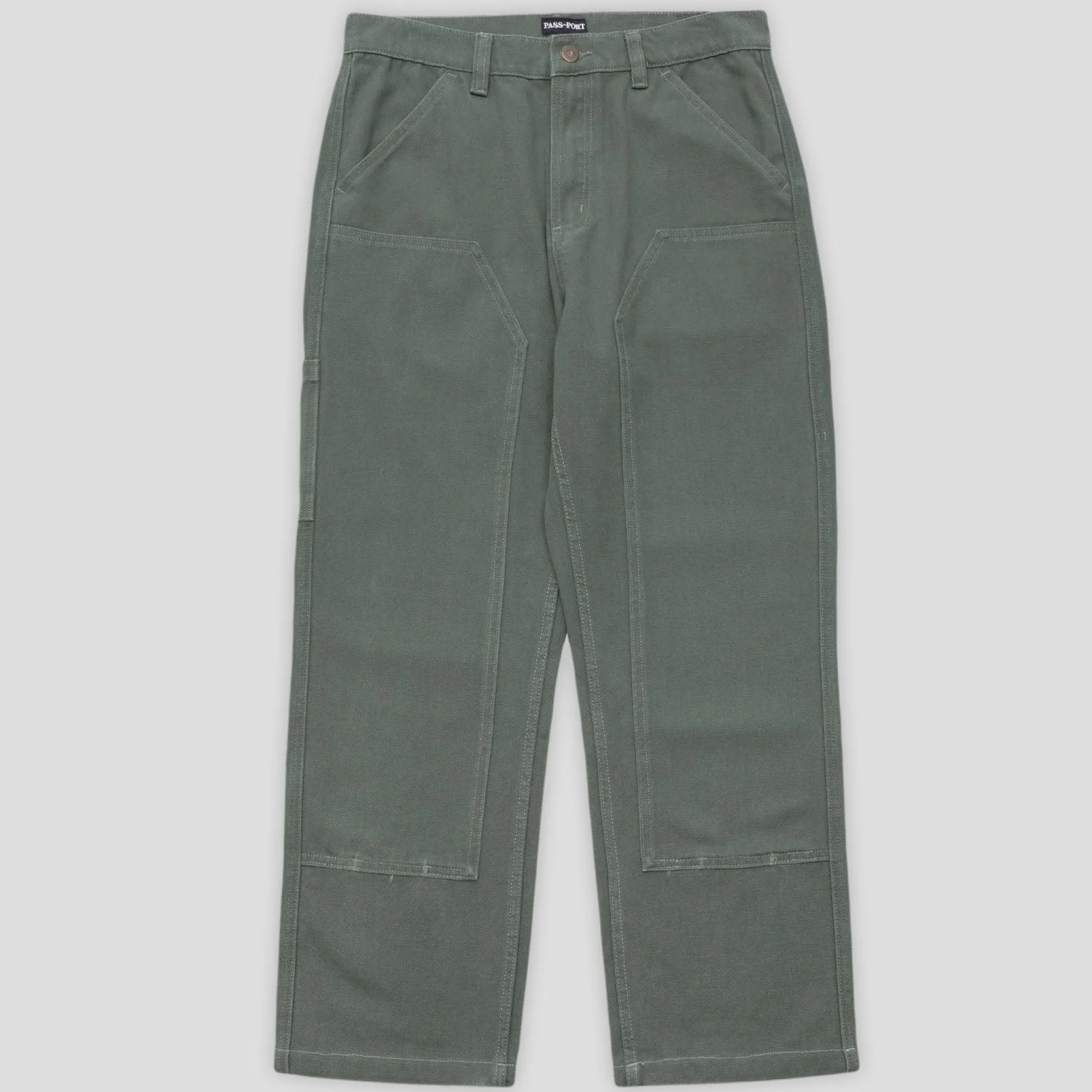 Pass~Port Double Knee Diggers Club Pant - Washed Forest Green