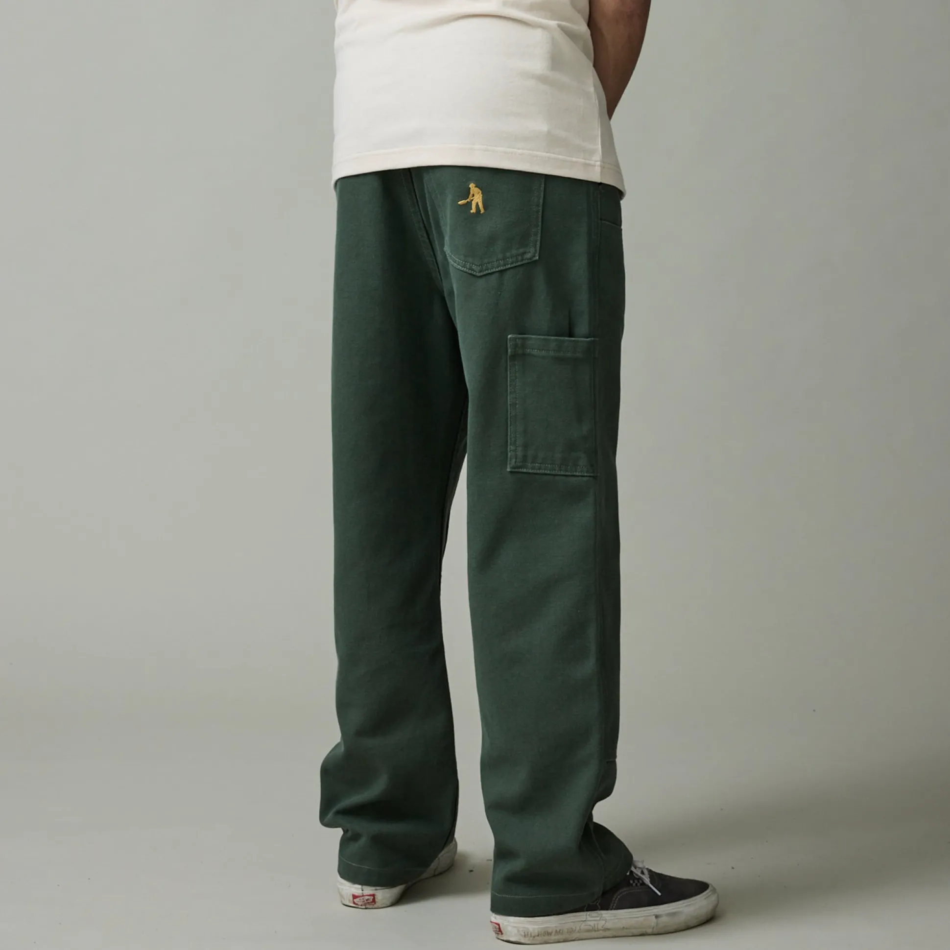 Pass~Port Double Knee Diggers Club Pant - Washed Forest Green