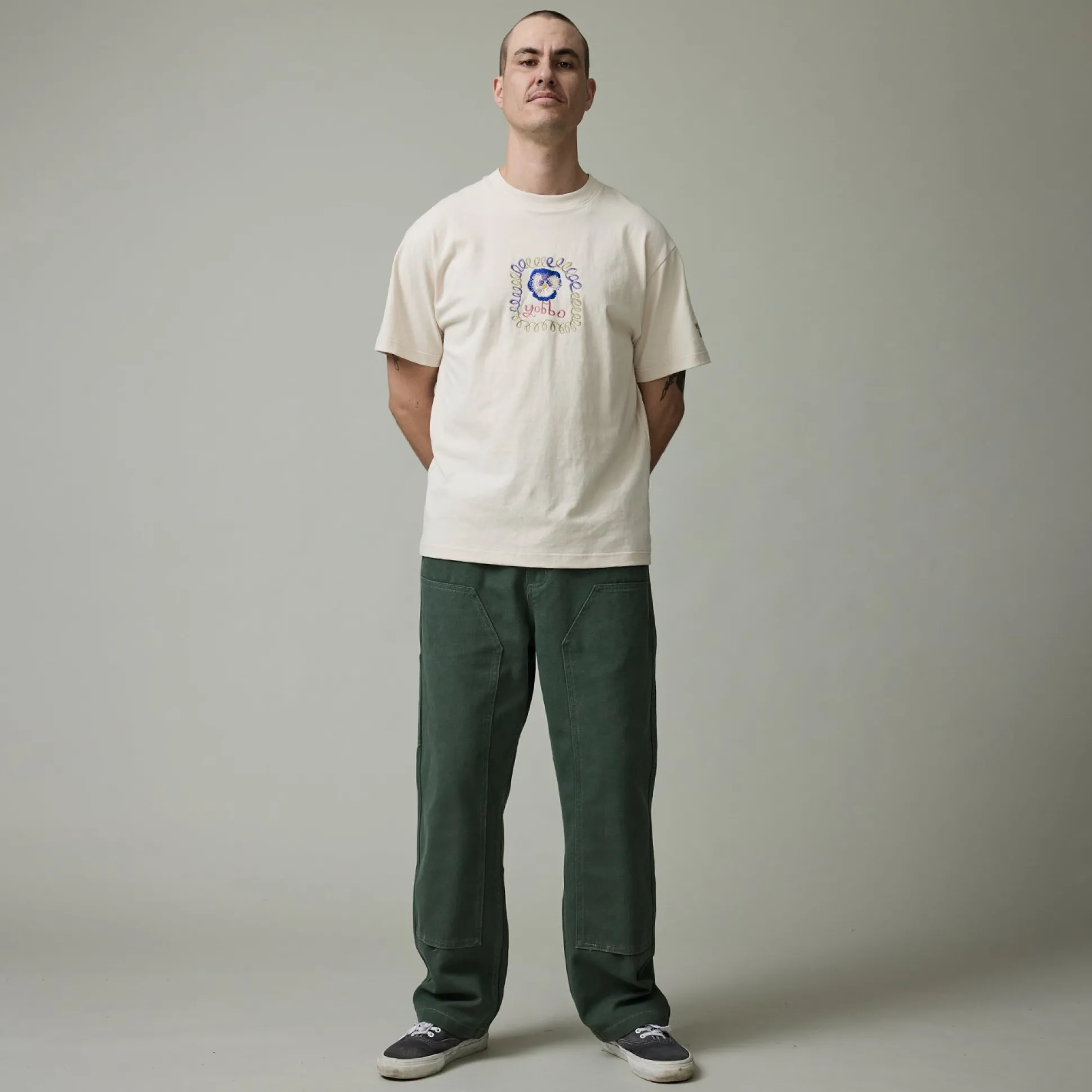 Pass~Port Double Knee Diggers Club Pant - Washed Forest Green