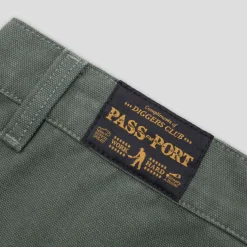 Pass~Port Double Knee Diggers Club Pant - Washed Forest Green