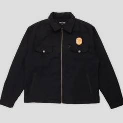 Pass~Port Emblematic Wool Zip Jacket - Black