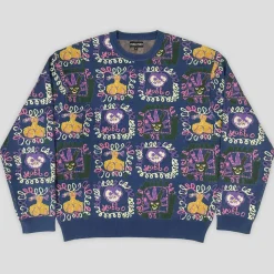 Pass~Port Faces Knit Sweater - Harbour Blue